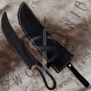 16in Replica Butcher Knife with Wall Plaque & Scabbard  Legendary Collectible Knives  Gift Swords