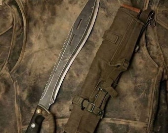 Outbreak: 28&quot; D2 Steel Full Tang Machete with Sheath