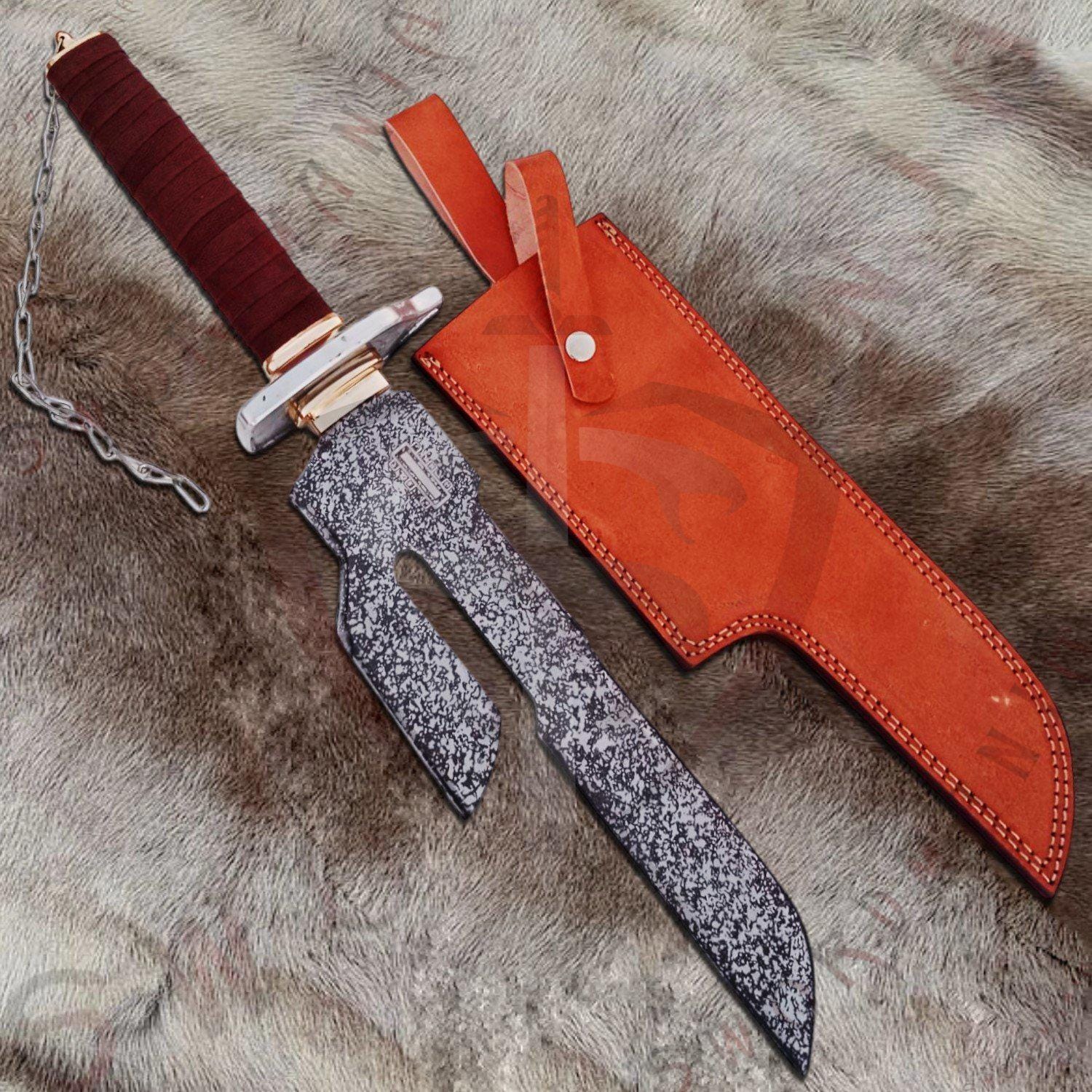 Full Tang Functional Jujutsu Kaisen Toji Fushiguro Inverted Spear of Heaven Dagger with Scabbard | Toji Dagger | JJK Props | JJK Yuta | Gift