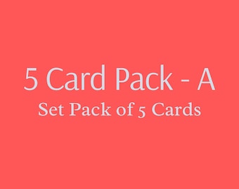 5 Card Pack - A/ Greeting Cards/ Variety Pack