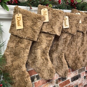 Personalized stocking, Pecan Glacier Christmas stocking, Personalized Christmas Stocking Christmas stocking, Personalized Wood tag