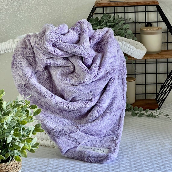Adult Minky Blanket, Gifts for Mom Heather Aster, Adult Throw, Adult Gift, Throw  Blanket, Lavender Fuzzy Blanket, Purple Fuzzy Blanket 