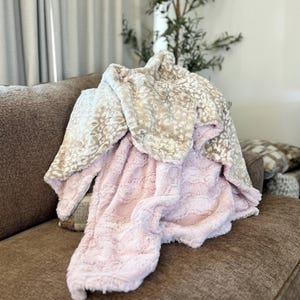 Luxurious Minky Blanket, Gifts for Her, Wedding Gifts, Dorm Blanket, Gifts for Him, Adult Gift, Wedding Gift, Bridal Gift