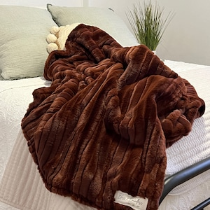 Adult Minky Blanket - Vienna Autumn, Adult Throw, Adult Gift, Throw Blanket, Cozy Autumn Living Room Decor