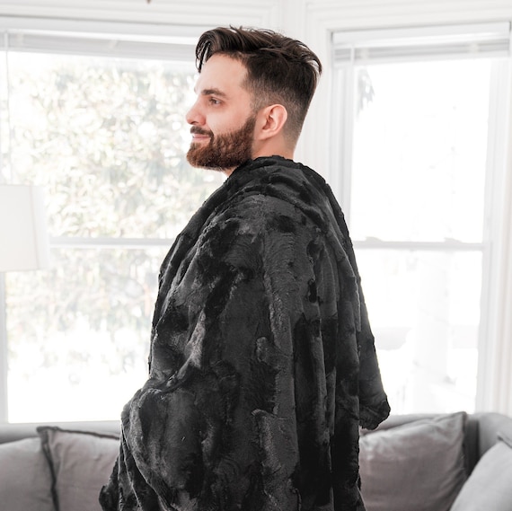 Furry black blanket new arrivals