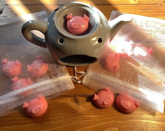 8 Pink Pig Wax Melts ! Scent Choices ! Highly Scented!  Very Fun & Very Cute!