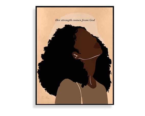 Black boho art, boho art print, printable art, black art, boho art, boho decor, black women art, digital download prints, christian verses,