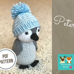 Patrón Amigurumi Ganchillo Pingüino, Patrón Ganchillo Pingüino, Patrón de Ganchillo PDF, Pedro el Pingüino