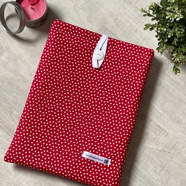 Little hearts booksleeve (red)