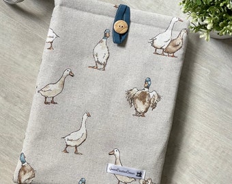 Duck & goose booksleeve (grey)