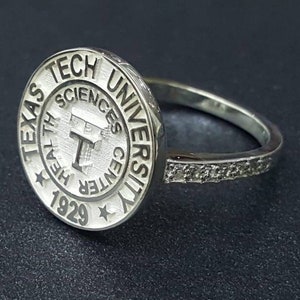 Custom Class Ring for Women | School, University College Graduation Ring | Senior Signet | Gift for Women & Girls
