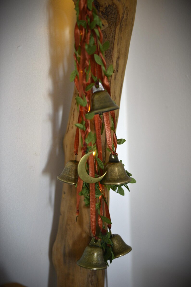 Bronze Witch's Bell, Esoteric Decoration With Ribbons and Bells, Wiccan ...