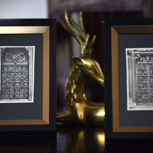 Photo carte vintage en noir et blanc, décoration curiosités