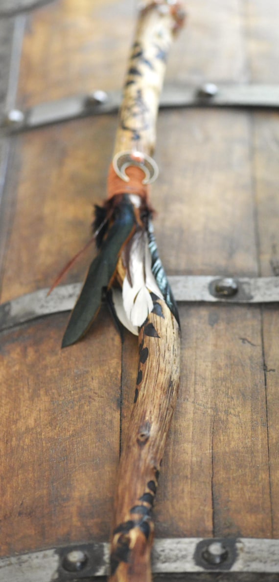 Bastón De Bruja Mágico De 95 Cm Con Aspecto De Madera – Base De Goma Antideslizante – Accesorio Místico Para Rituales, Cosplay Y Decoración Gótica