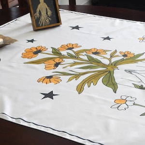 Altar cloth, esoteric hanging, nature spirit decoration, Wicca