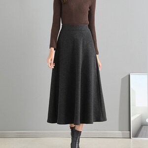 Wool Skirt/midi Skirt/winter Skirt/a-line Skirt/pleated - Etsy