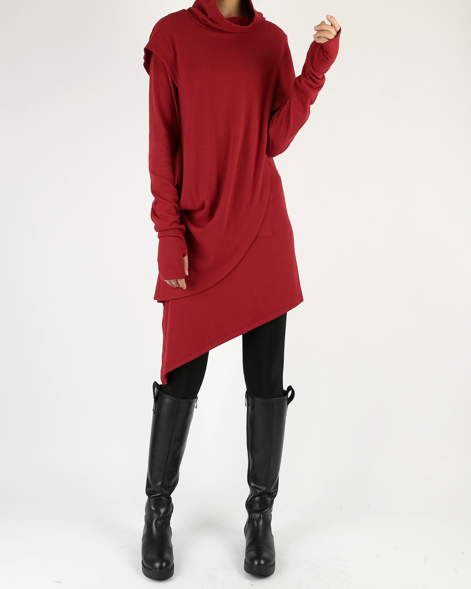 Women's Asymmetrical Dress/knit Tunic Dress/plus Size Etsy