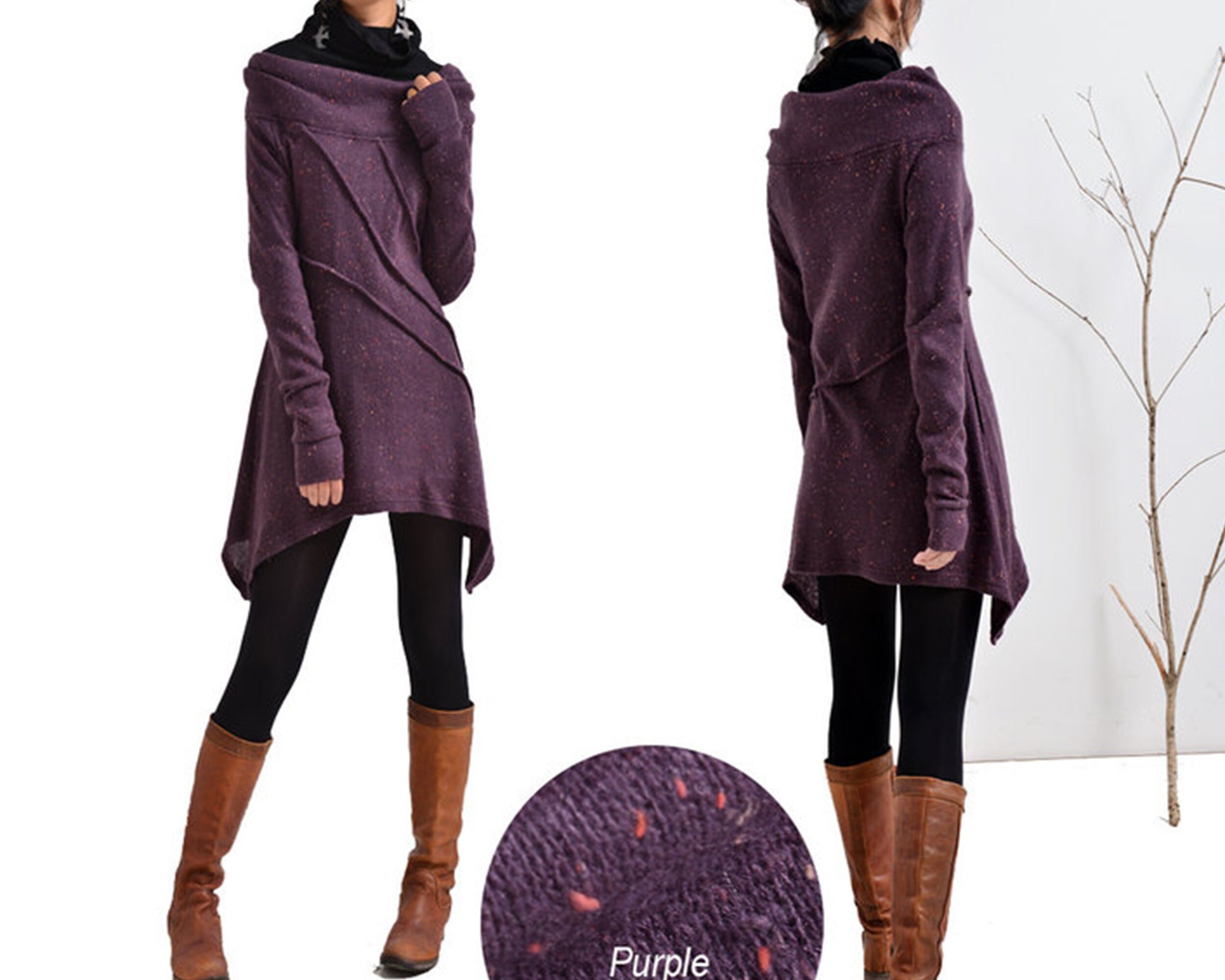 Women's Knit Tunic Dress/pullover Sweater/oversized Tunic Etsy