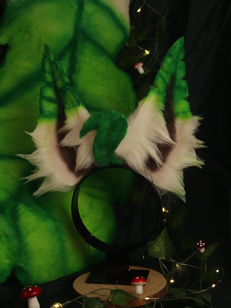 Leafeon Cosplay Ears And Tail Set Handmade Pokemon Eeveelution leafeon-cosplay-ears-and-tail-set-handmade-pokemon-eeveelution