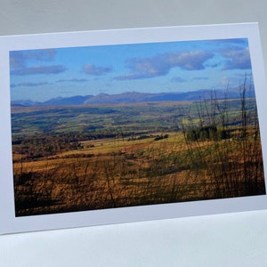 Queens View Stirling Scozia guardando verso Loch Lomond, Scozia Biglietto di auguri, souvenir scozzesi, cartolina vuota con paesaggio scozzese