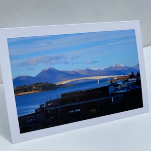 Ilha de Skye Bridge, cartão de felicitações da Escócia, cartão em branco de paisagem escocesa, cartão de felicitações turístico, presente para qualquer ocasião