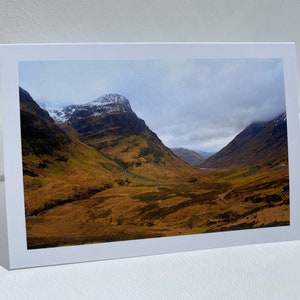 Glen Coe Scozia Highlands, biglietto d'auguri Scozia, biglietto vuoto paesaggio scozzese, biglietto d'auguri souvenir scozzese, biglietto per papà,