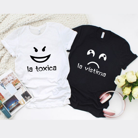 Camisa La Vistima La Toxica camisetas de pareja conjunto de camisetas a juego de pareja camiseta linda y divertida camiseta de viaje de pareja mierdas de pareja divertidas Etsy Mexico