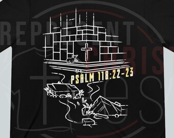 Salmo 118:22-23 Camiseta Cornerstone Triblend, Diseño basado en la fe