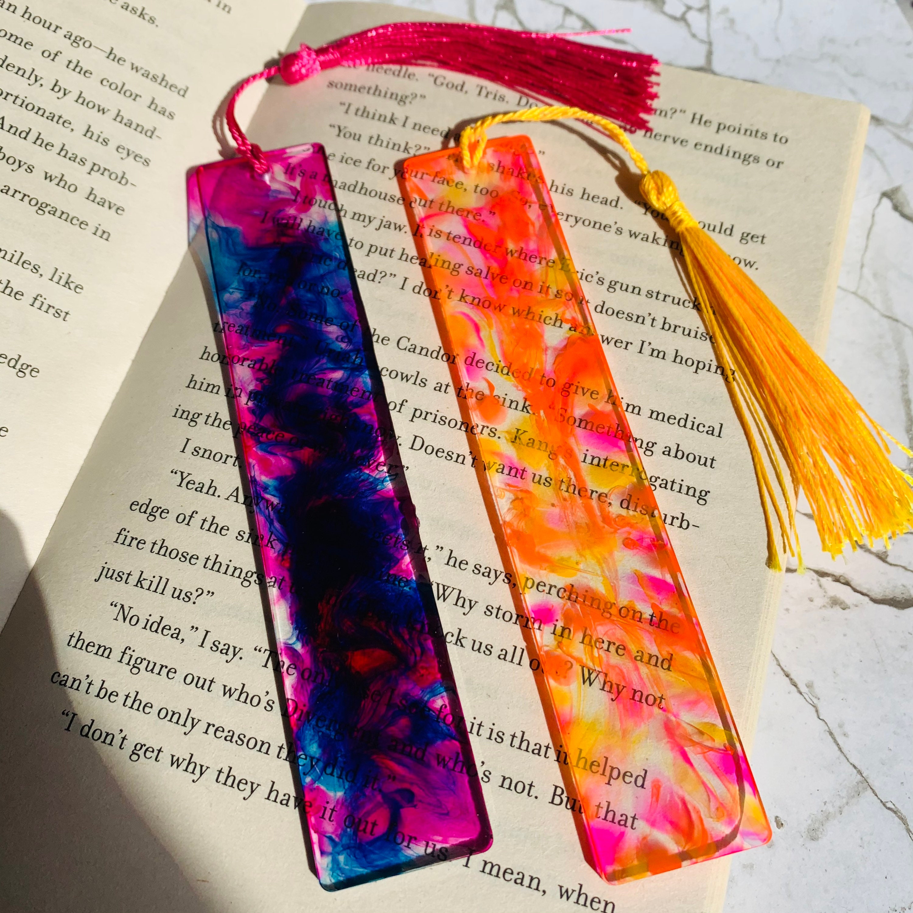 Custom Coloured Resin Bookmark Etsy
