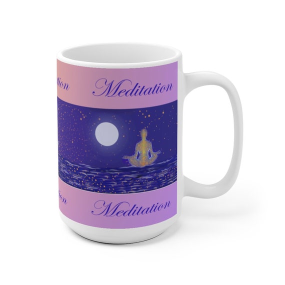 Mystical Mug Yoga Mug Uplifting Gift Artisan Mug Mental Health Mug Words Of Wisdom  Meditation Teacher