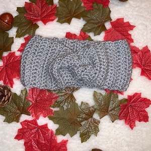 Grey Twist Ear Warmer