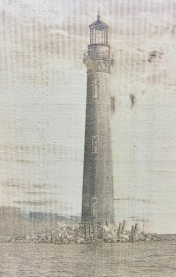 Dauphin Island AL Lighthouse Photograph Laser Engraved on Etsy
