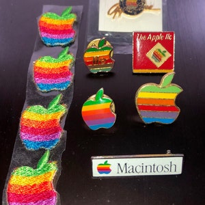 Apple レインボーロゴ キーホルダー ヴィンテージ Yahoo!オークション - Apple（アップル）レインボーロゴ
