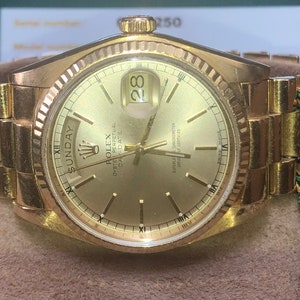 RARE FIND Vintage Certified My Personal Rolex 18k Men Day-Date President Watch