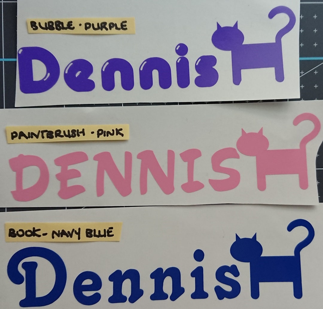 Cat Lable Personalised Vinyl Cat Label single Cat Free P&P - Etsy