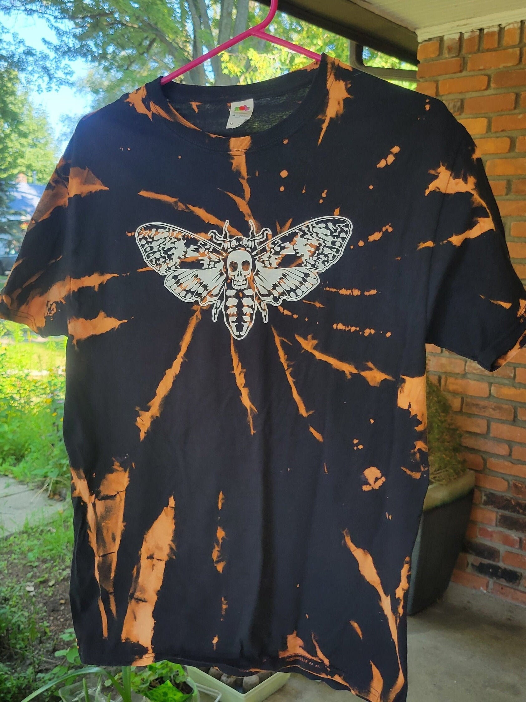 Bleach-dye Death's Head Moth T-shirt - Etsy