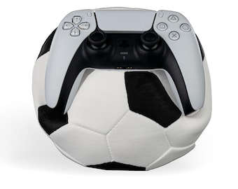 Houder afstandsbediening voetbal | 3D-geprint sportdecor | Organisator gamerruimte | Cadeau sportfan | Standaard tv-afstandsbediening | Jongenskamerdecoratie | Vadercadeau