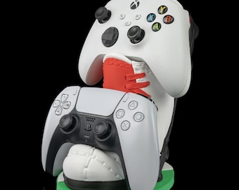 Houder voor gamecontroller voetbalschoen – voor 2 controllers | Decoratie sportgamer | Dubbele controllerstandaard | Cadeau voetbalfan