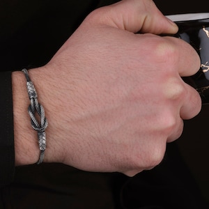 Silver Handwoven Bracelets, 1000k Sterling Oxidized Silver Cuff, Braided Woven Bracelet, Gift For Him, Special Unique Jewelry, Silver Cuff