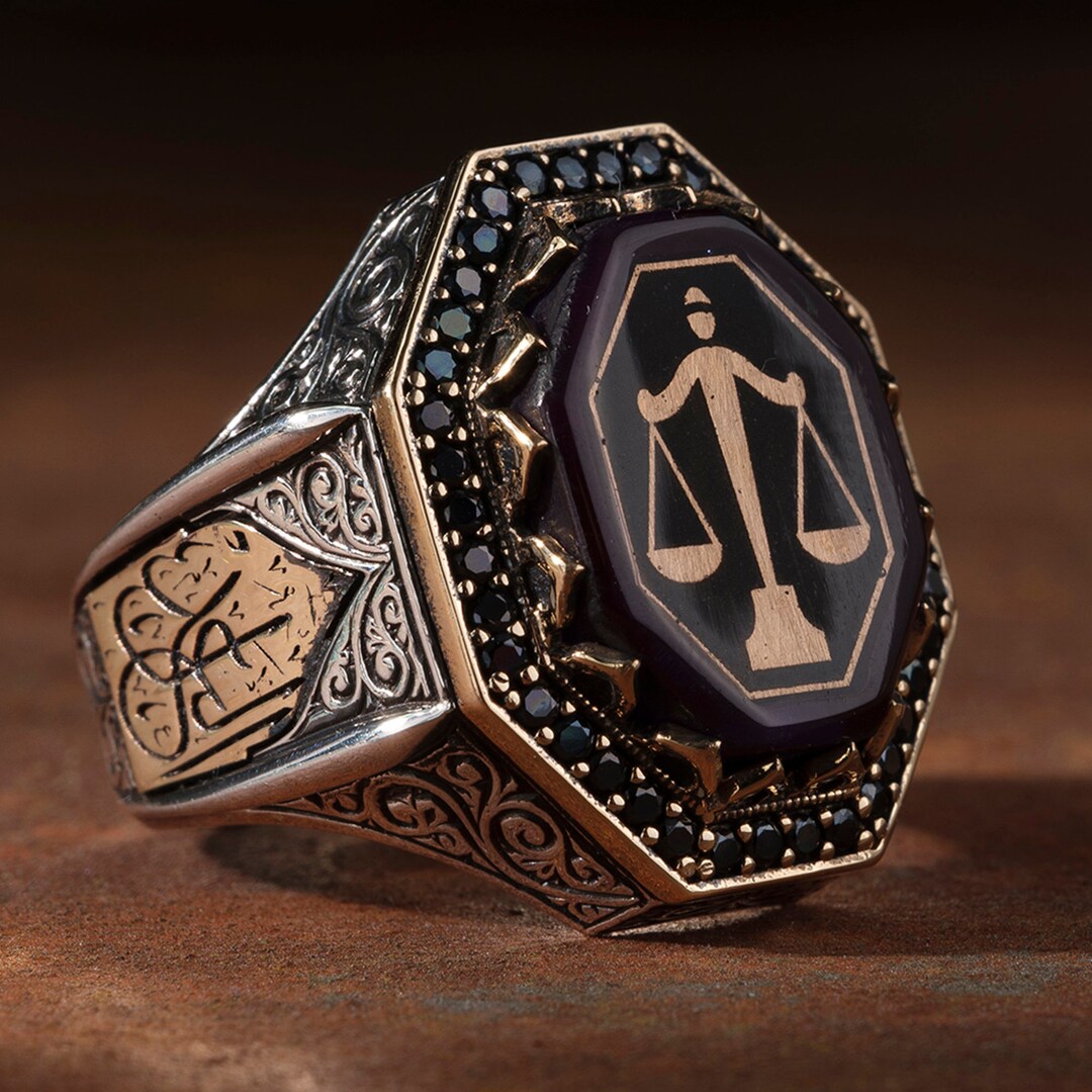 Manly Muslim Rings Silver Mens Handmade Ring, Islamic Jewelry, Turkish Silver Man Ring ...
