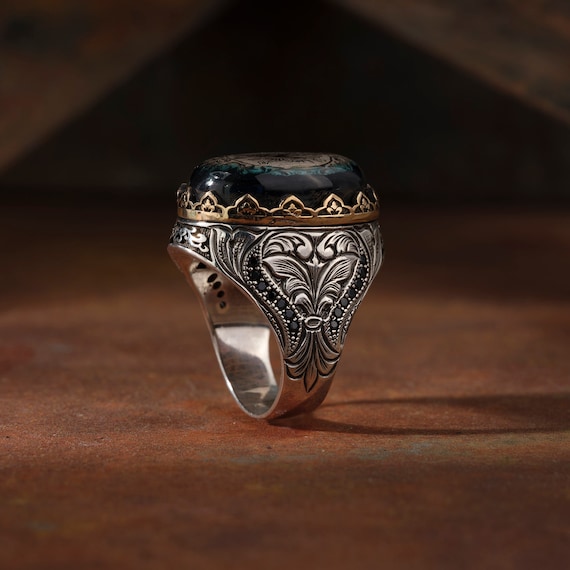 Turkish silver rings for cheap men