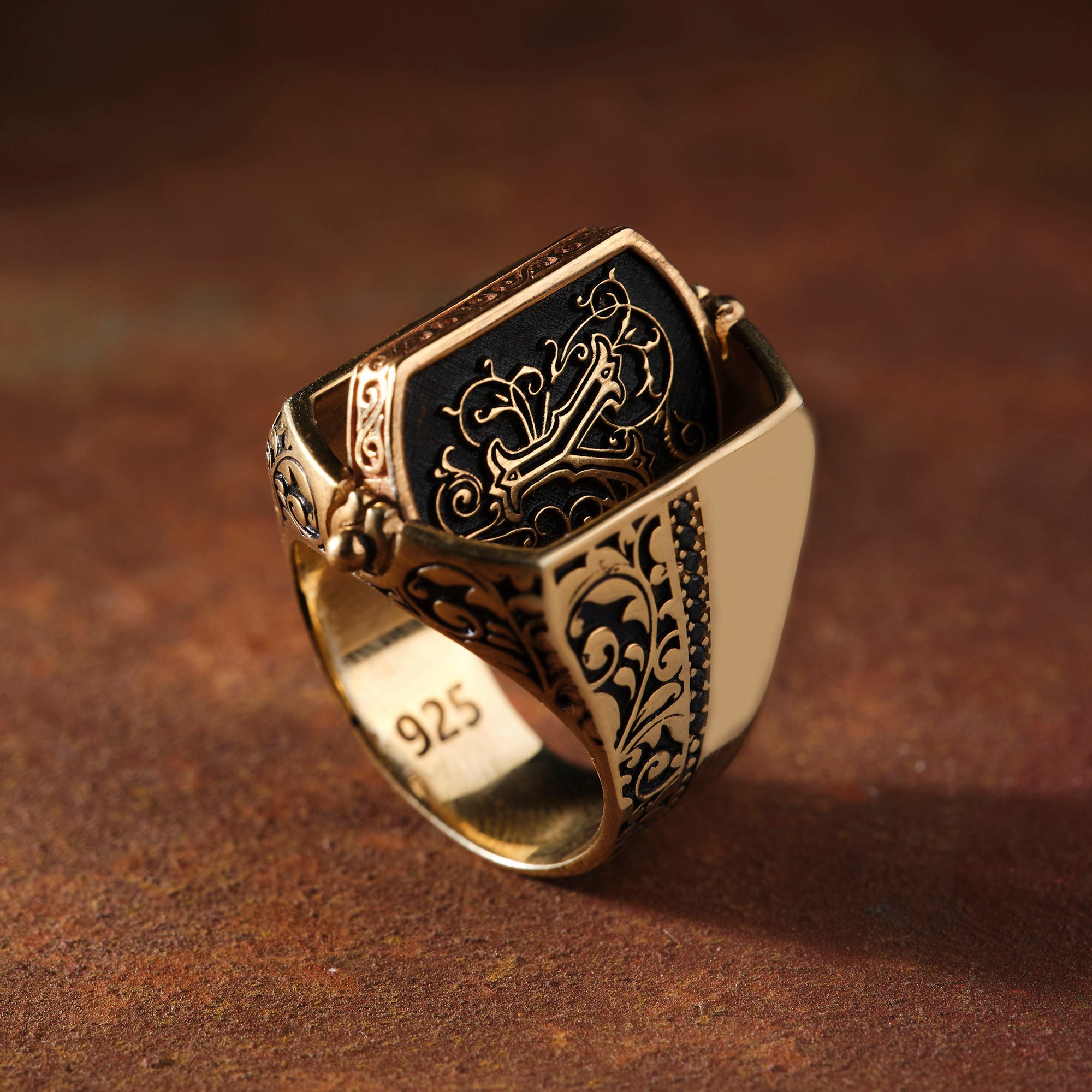 Monogram Personalized Ring Custom Handmade Ring Handmade 