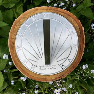 Custom Engraved Unique Sundial Circular, Precision Calibrated for your Location, Gift for: Anniversary, Retirement, Special B-day, Garden image 9