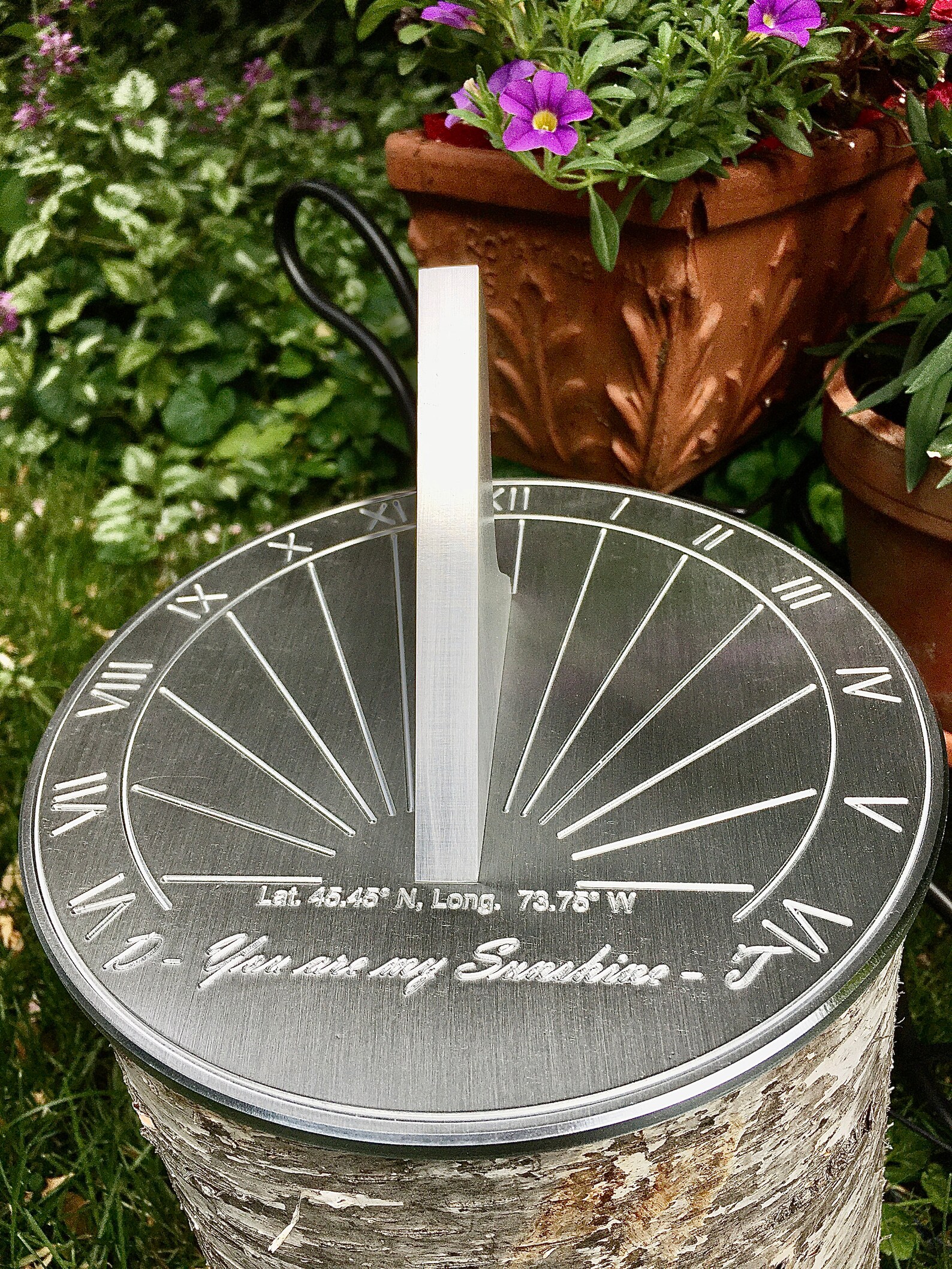 Custom 45th Wedding Anniversary Engraved Sundial Gift for Etsy