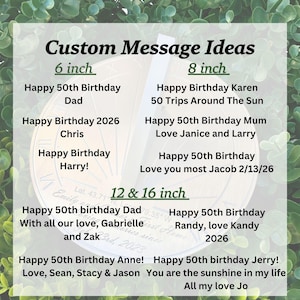 Custom 50th Birthday Engraved Sundial Gift for: Husband, Wife, Brother, Sister, For Him or Her image 10