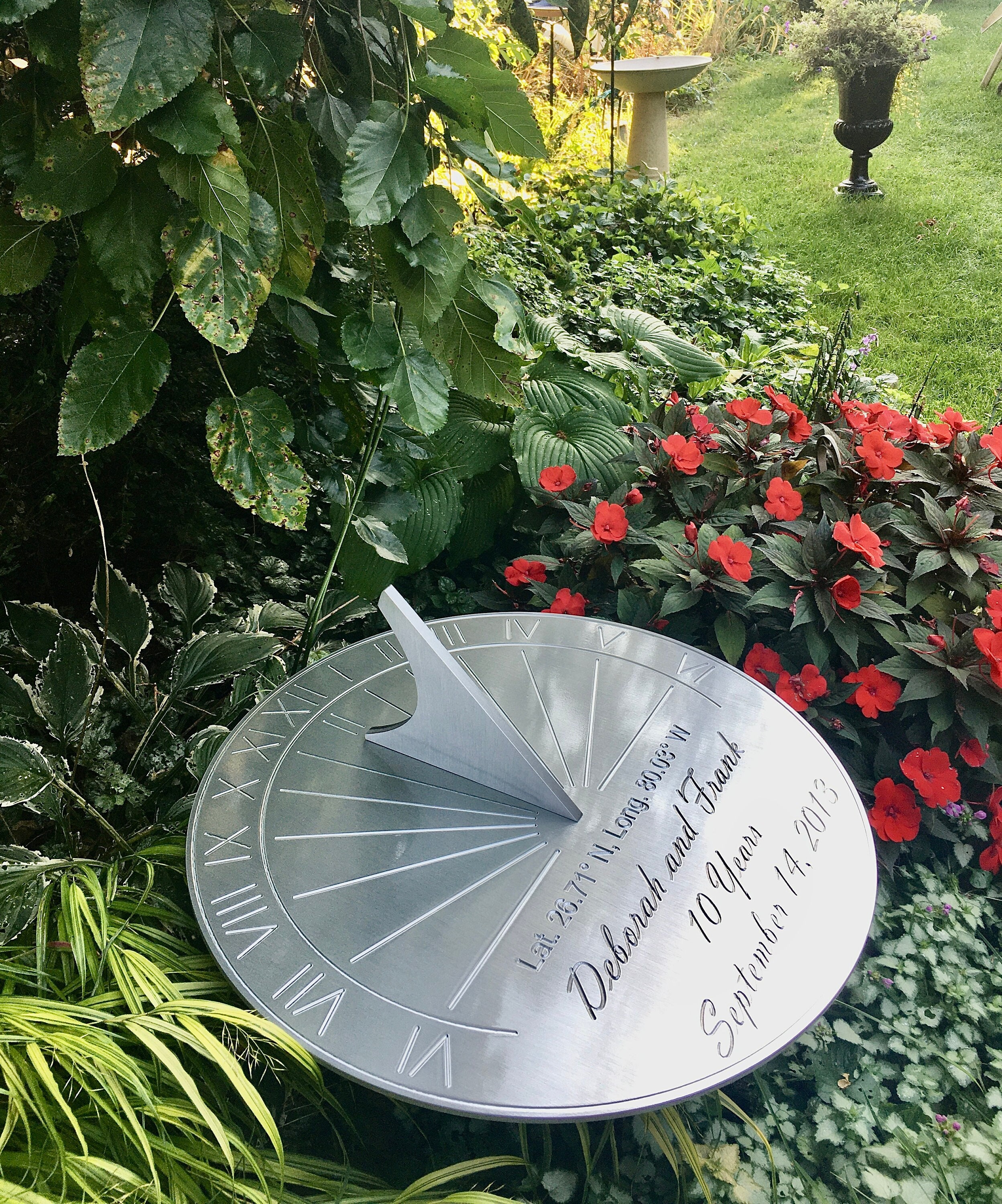 Extra Large Custom Engraved Unique Sundial - Circular, Precision ...