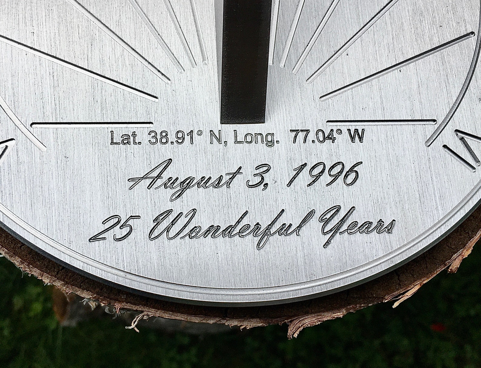 Custom 25th Wedding Anniversary Engraved Sundial Gift for Etsy
