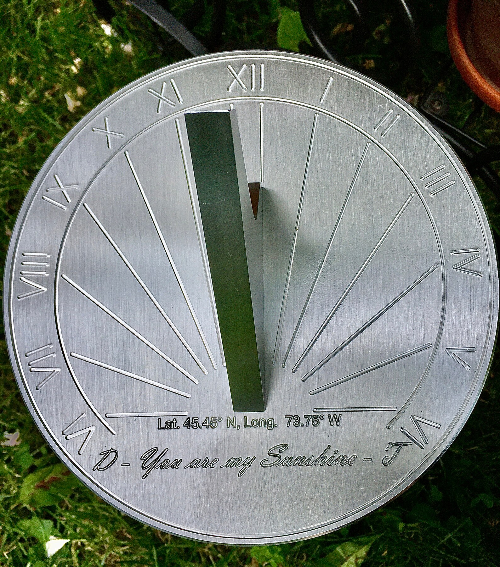 Custom 45th Wedding Anniversary Engraved Sundial Gift for Etsy