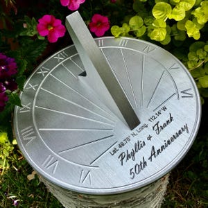 Hochzeitstag Sonnenuhr Geschenk für: Eltern, Großeltern, Paare, Für Ihn oder Sie, Goldenes Jubiläum