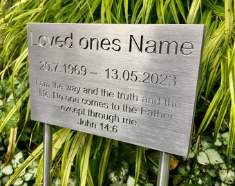 Custom Memorial Gift Plaque: Personalized Message Plaque in Memory of Loved One